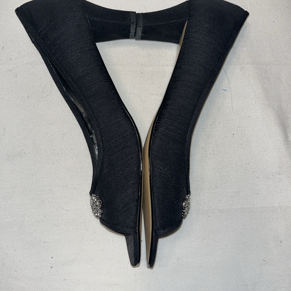 Cold water Creek Satin Hand Dyed Peep Toe Shoes 2” Heel size 8.5M - Picture 6 of 9